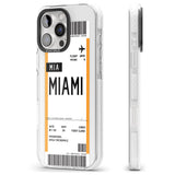 iPhone 16 Pro Max Personalised Miami Boarding Pass Black Impact Phone Case