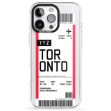 iPhone 16 Pro Max Personalised Toronto Boarding Pass Black Impact Phone Case