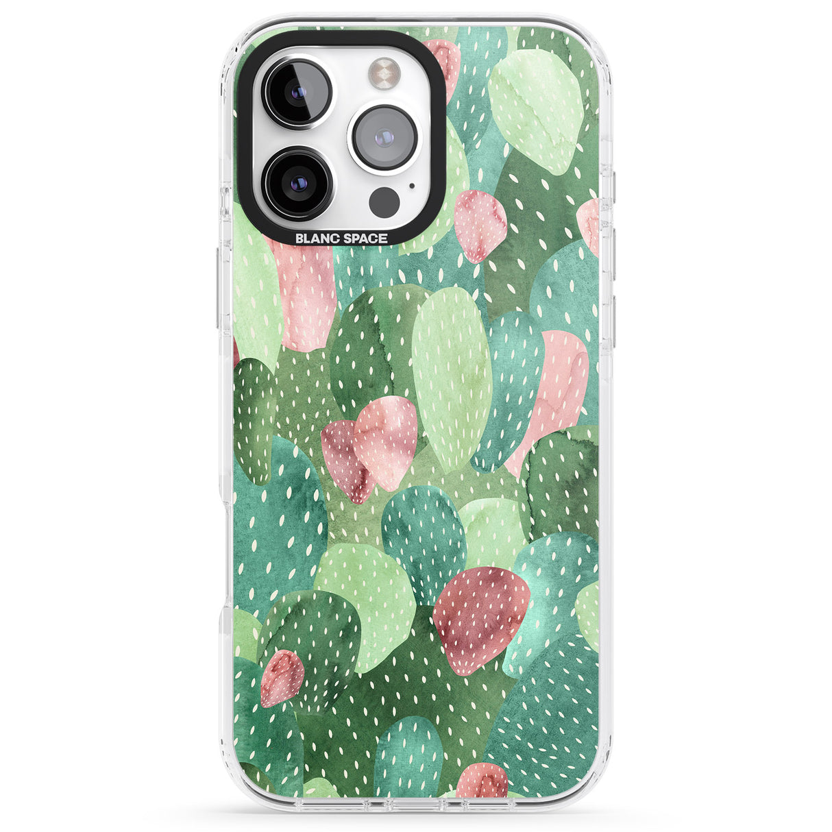 iPhone 16 Pro Max Colourful Cactus Mix Design Black Impact Phone Case