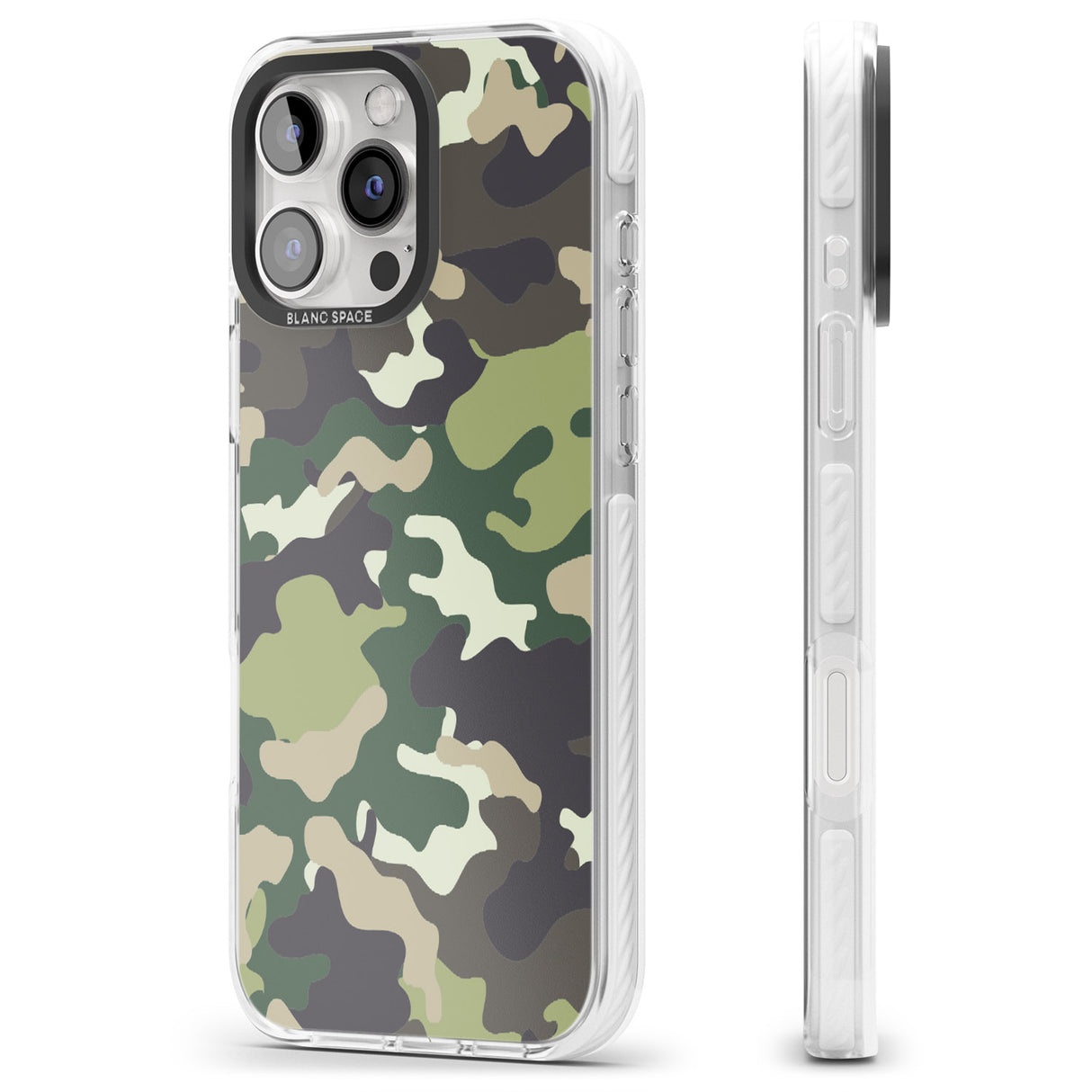 iPhone 16 Pro Max Green Camo Black Impact Phone Case