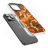 iPhone 16 Pro Max Orange Camo Black Impact Phone Case