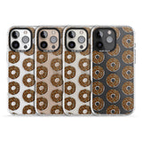 iPhone 16 Pro Max Chocolate Donut Pattern Black Impact Phone Case