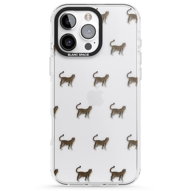 iPhone 16 Pro Max Bengal Cat Pattern Black Impact Phone Case