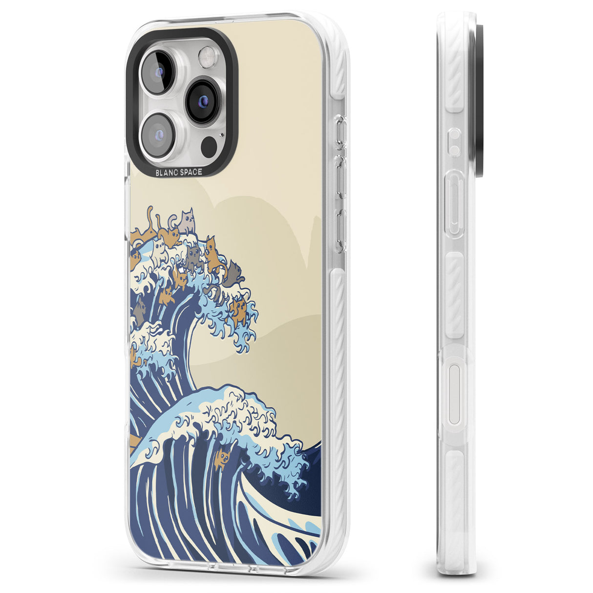 iPhone 16 Pro Max The Great Cat Wave Black Impact Phone Case