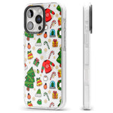 iPhone 16 Pro Max Christmas Mixture Pattern Black Impact Phone Case