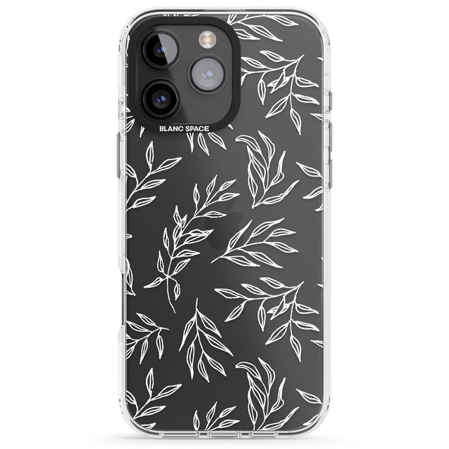 iPhone 16 Pro Max Leafy Botanical Black Impact Phone Case