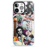 iPhone 16 Pro Max Vintage Collage: Retro Motel Black Impact Phone Case