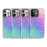 iPhone 16 Pro Max White Stars on Pastels Black Impact Phone Case