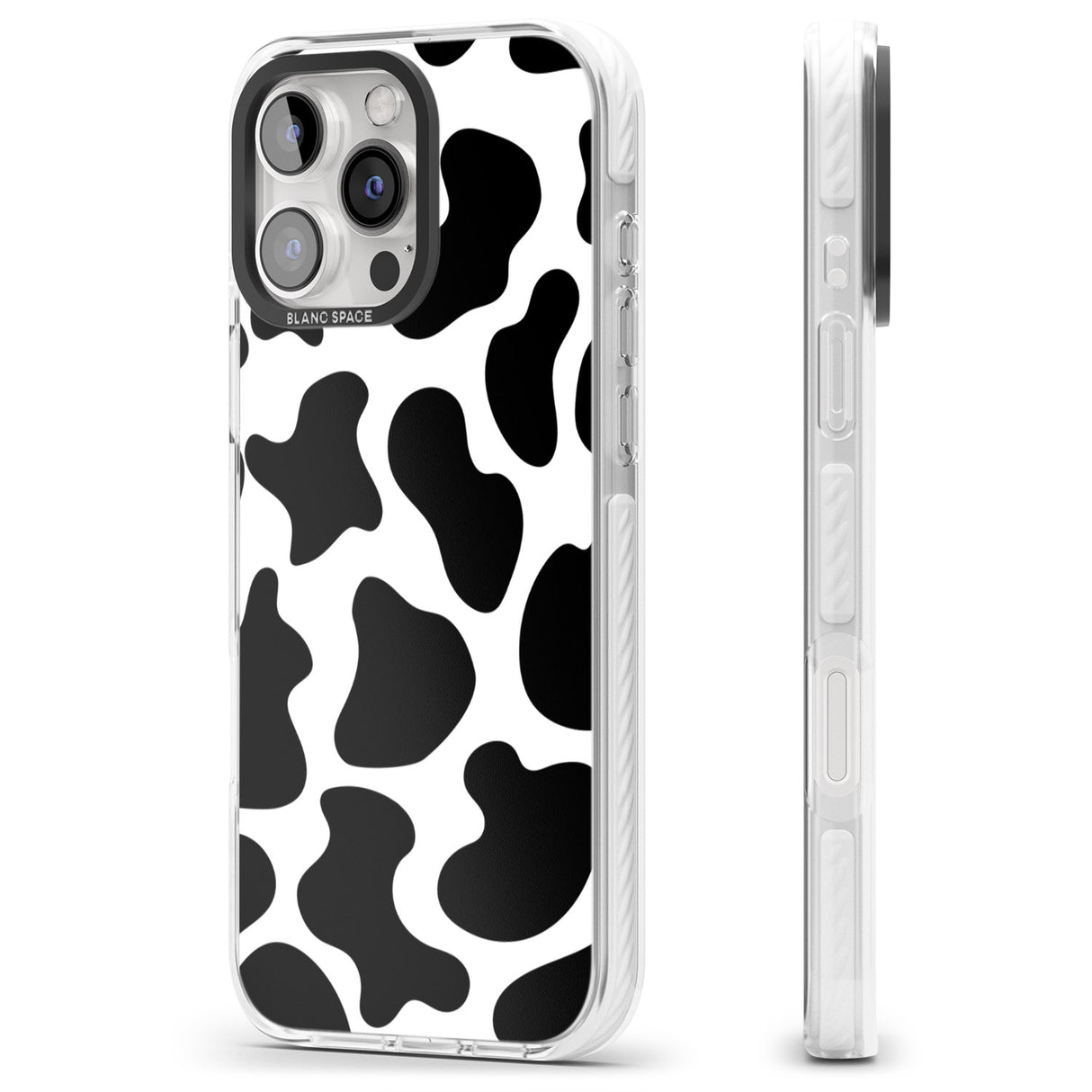 iPhone 16 Pro Max Cow Print Black Impact Phone Case