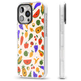 iPhone 16 Pro Max Mixed Kawaii Food Icons - Solid Black Impact Phone Case