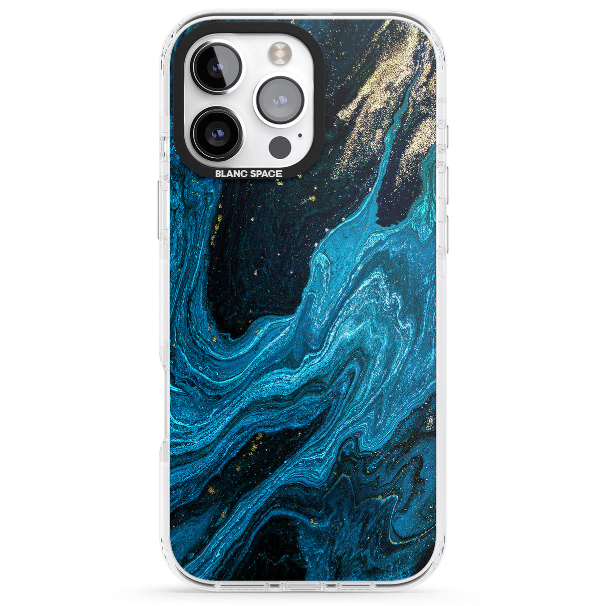 iPhone 16 Pro Max Saphire Lagoon Black Impact Phone Case