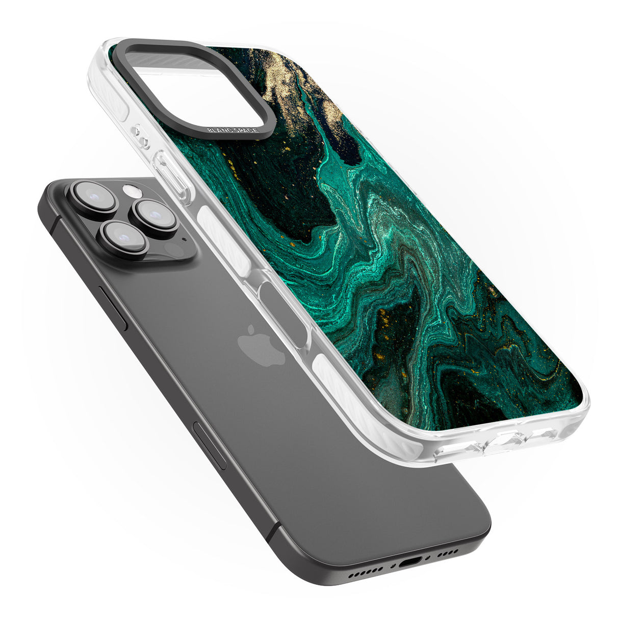 iPhone 16 Pro Max Emerald Lagoon Black Impact Phone Case