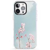 iPhone 16 Pro Max Blossom Flower Sky Black Impact Phone Case