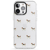 iPhone 16 Pro Max Beagle Dog Pattern Clear Black Impact Phone Case