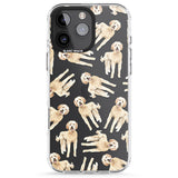 iPhone 16 Pro Max Goldendoodle Watercolour Dog Pattern Black Impact Phone Case