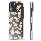 iPhone 16 Pro Max Goldendoodle Watercolour Dog Pattern Black Impact Phone Case