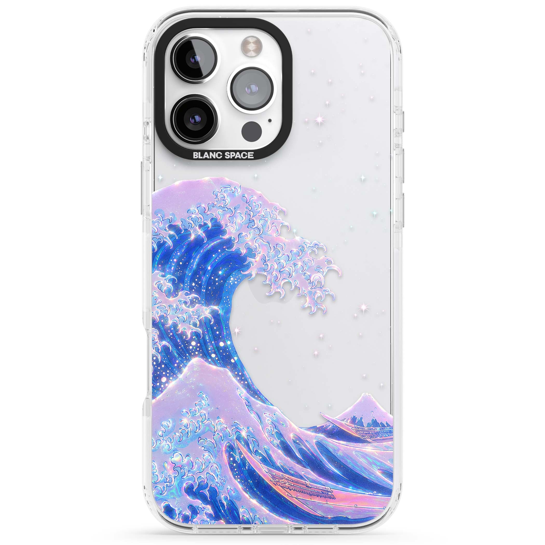 The Great Wave In Opal japanese iPhone case | Clear Impact case for iPhone 16 Pro, iPhone 16 Pro Max