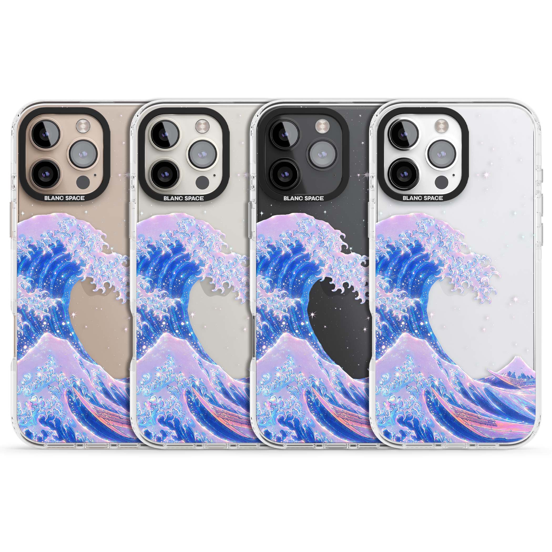 The Great Wave In Opal japanese iPhone case | Clear Impact case for iPhone 16 Pro, iPhone 16 Pro Max
