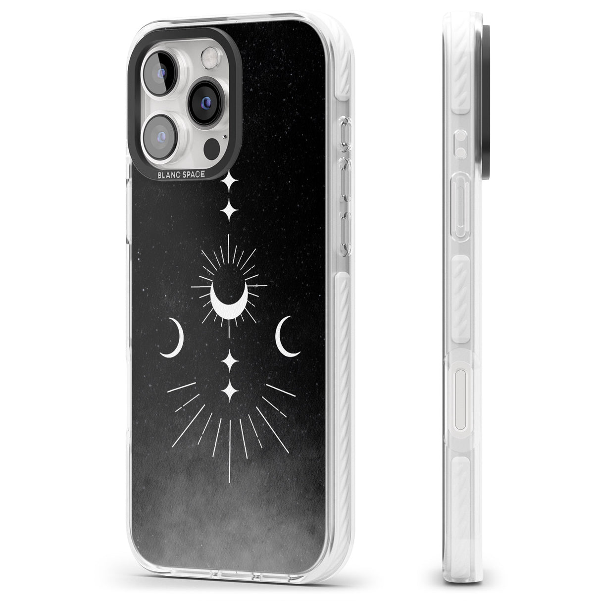 iPhone 16 Pro Max Small Moon Mandala Black Impact Phone Case