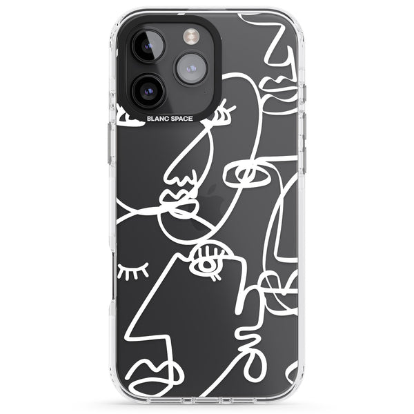 Abstract Line Art White Clear