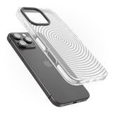 iPhone 16 Pro Max Abstract Lines: Circles Black Impact Phone Case