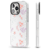 iPhone 16 Pro Max Pink & Purple Flower Mix: Clear Black Impact Phone Case