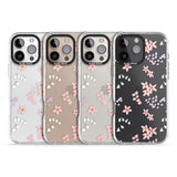 iPhone 16 Pro Max Pink & Purple Flower Mix: Clear Black Impact Phone Case