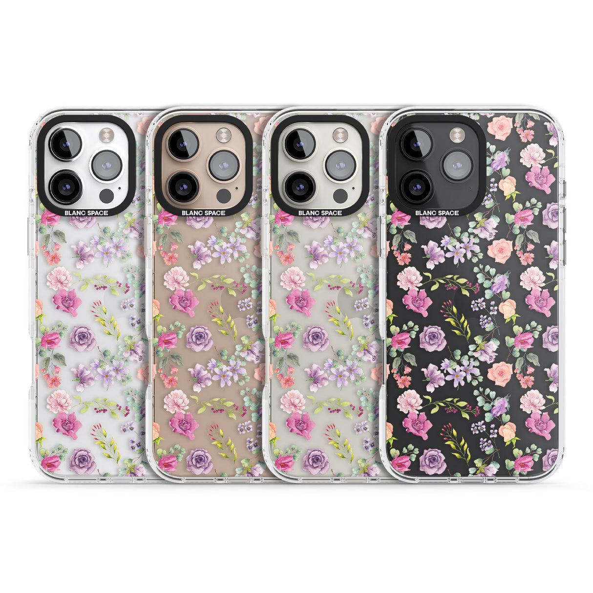 iPhone 16 Pro Max Sunday Flowers Black Impact Phone Case