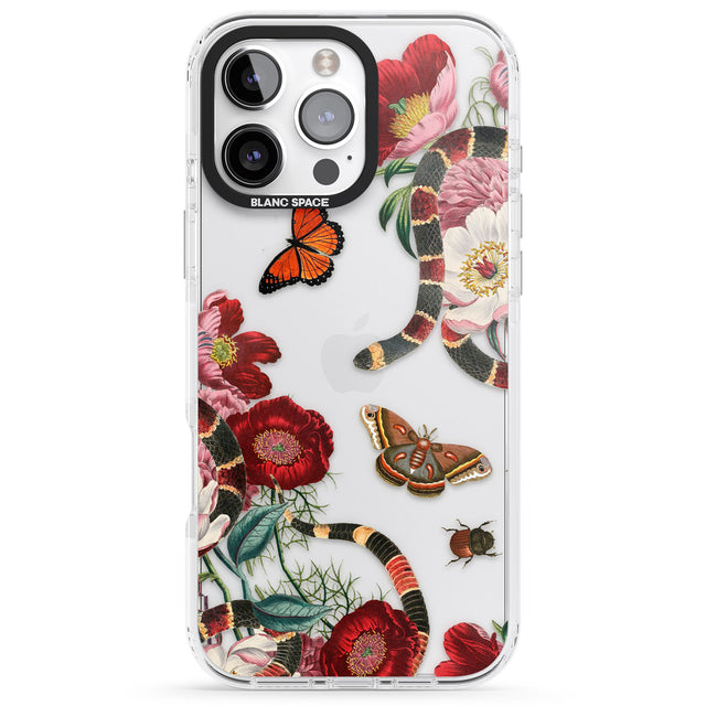 iPhone 16 Pro Max Botanical Snake Black Impact Phone Case