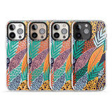 iPhone 16 Pro Max Colourful Leaves Mixture Black Impact Phone Case