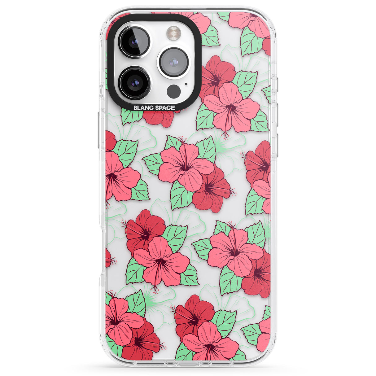 iPhone 16 Pro Max Pink Peony Black Impact Phone Case