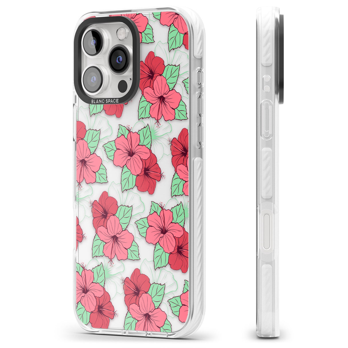 iPhone 16 Pro Max Pink Peony Black Impact Phone Case