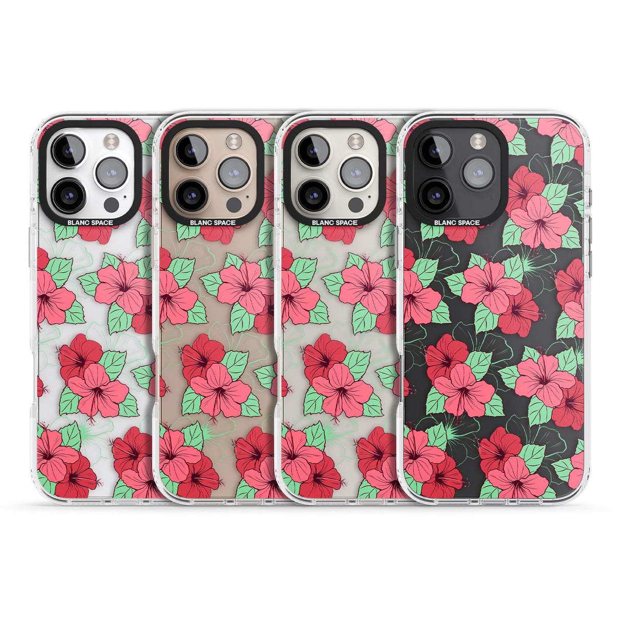 iPhone 16 Pro Max Pink Peony Black Impact Phone Case