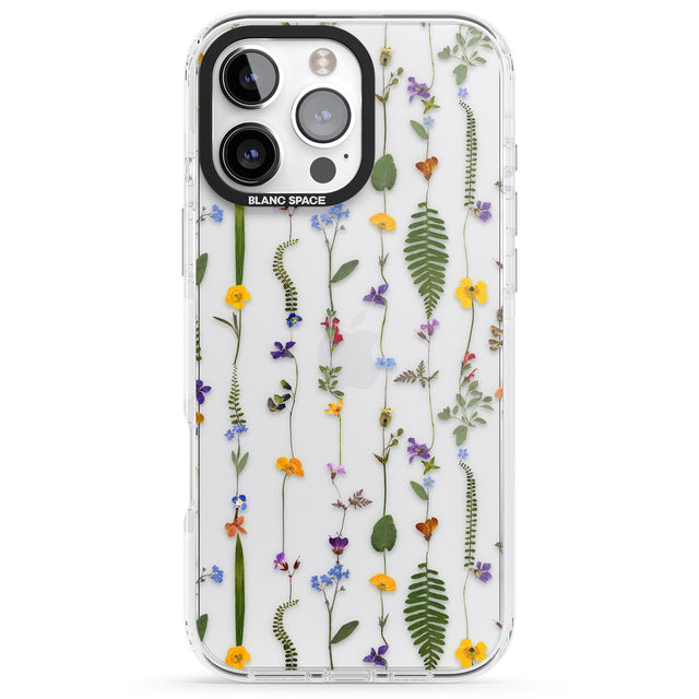 iPhone 16 Pro Max Wildflower Chain Black Impact Phone Case