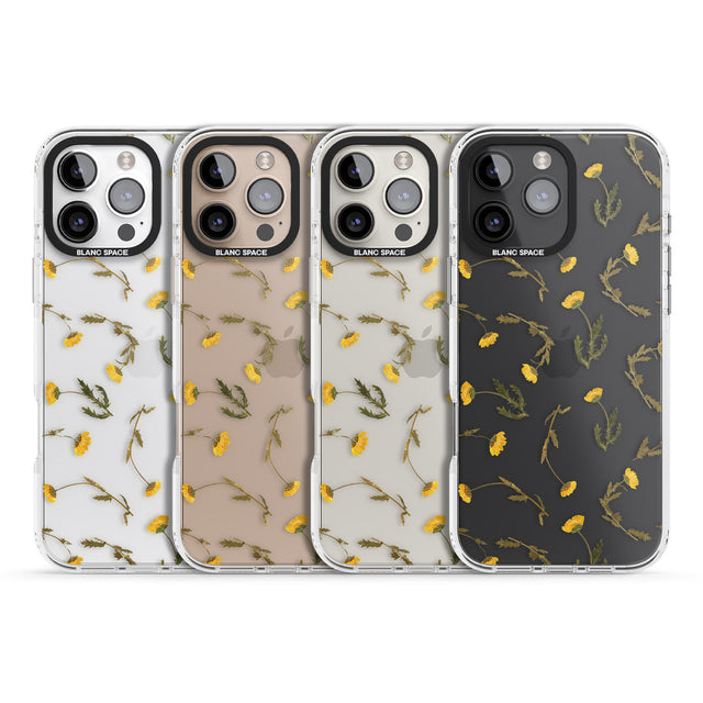 iPhone 16 Pro Max Long Stemmed Wildflowers - Dried Flower-Inspired Black Impact Phone Case