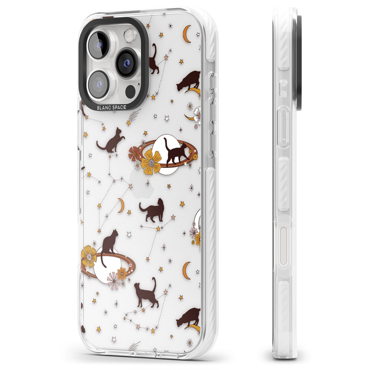 iPhone 16 Pro Max Halloween Cats and Astrology Black Impact Phone Case