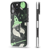 iPhone 16 Pro Max Astrology Witch Pattern Black Impact Phone Case