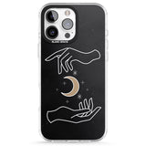 iPhone 16 Pro Max Hands Surrounding Moon Black Impact Phone Case