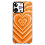 iPhone 16 Pro Max Orange Heart Illusion Black Impact Phone Case