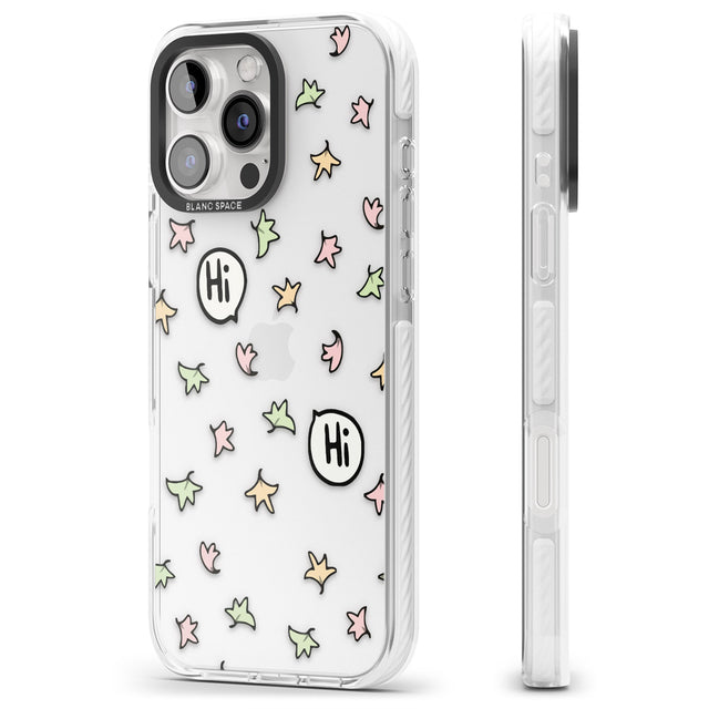 iPhone 16 Pro Max Heartstopper Leaves Pattern Black Impact Phone Case