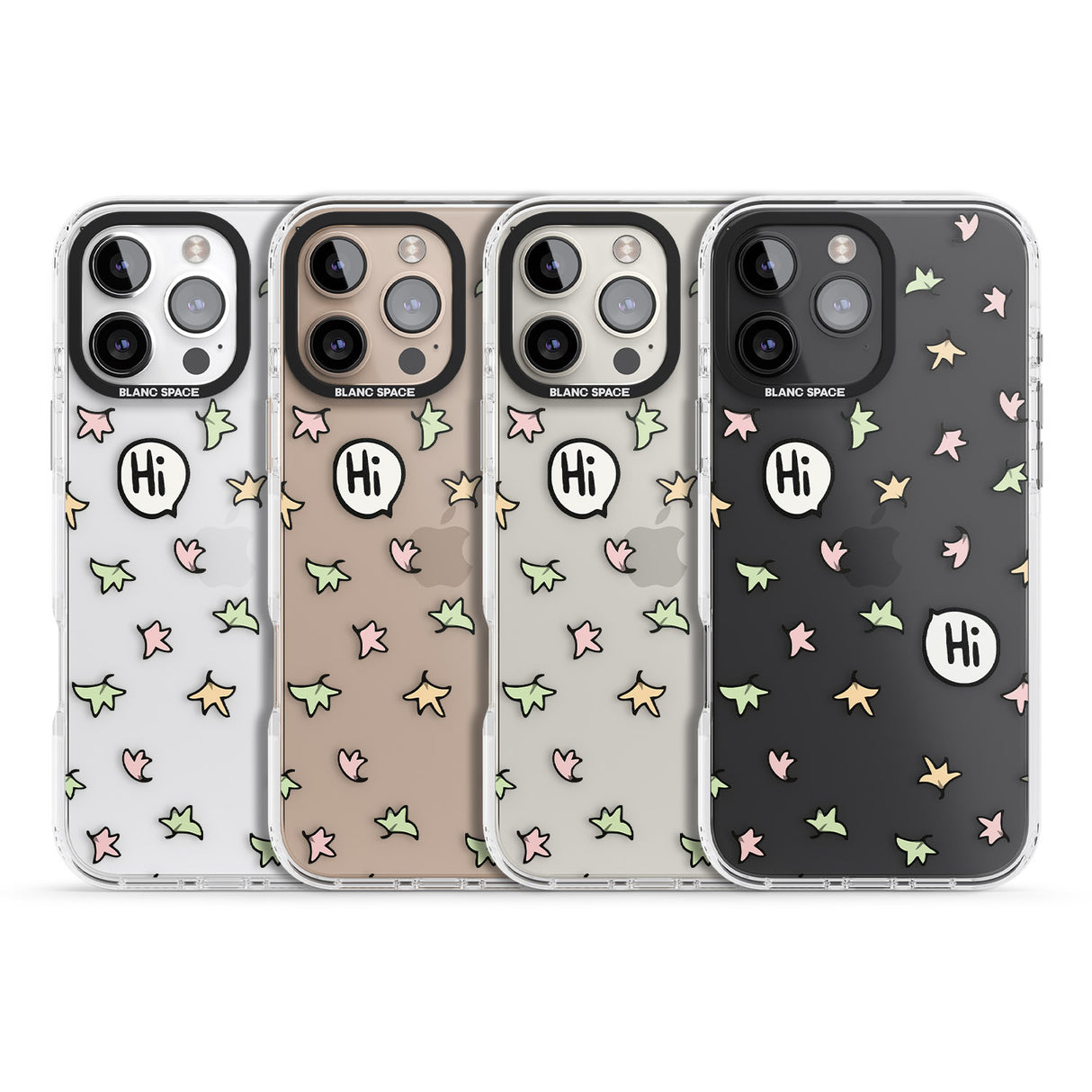 iPhone 16 Pro Max Heartstopper Leaves Pattern Black Impact Phone Case