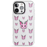 iPhone 16 Pro Max Demon Cat Pattern Black Impact Phone Case