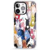 iPhone 16 Pro Max Colourful Horse Pattern Black Impact Phone Case