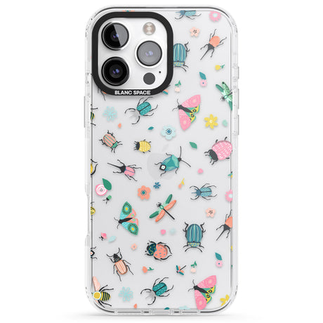 iPhone 16 Pro Max Spring Insects Black Impact Phone Case