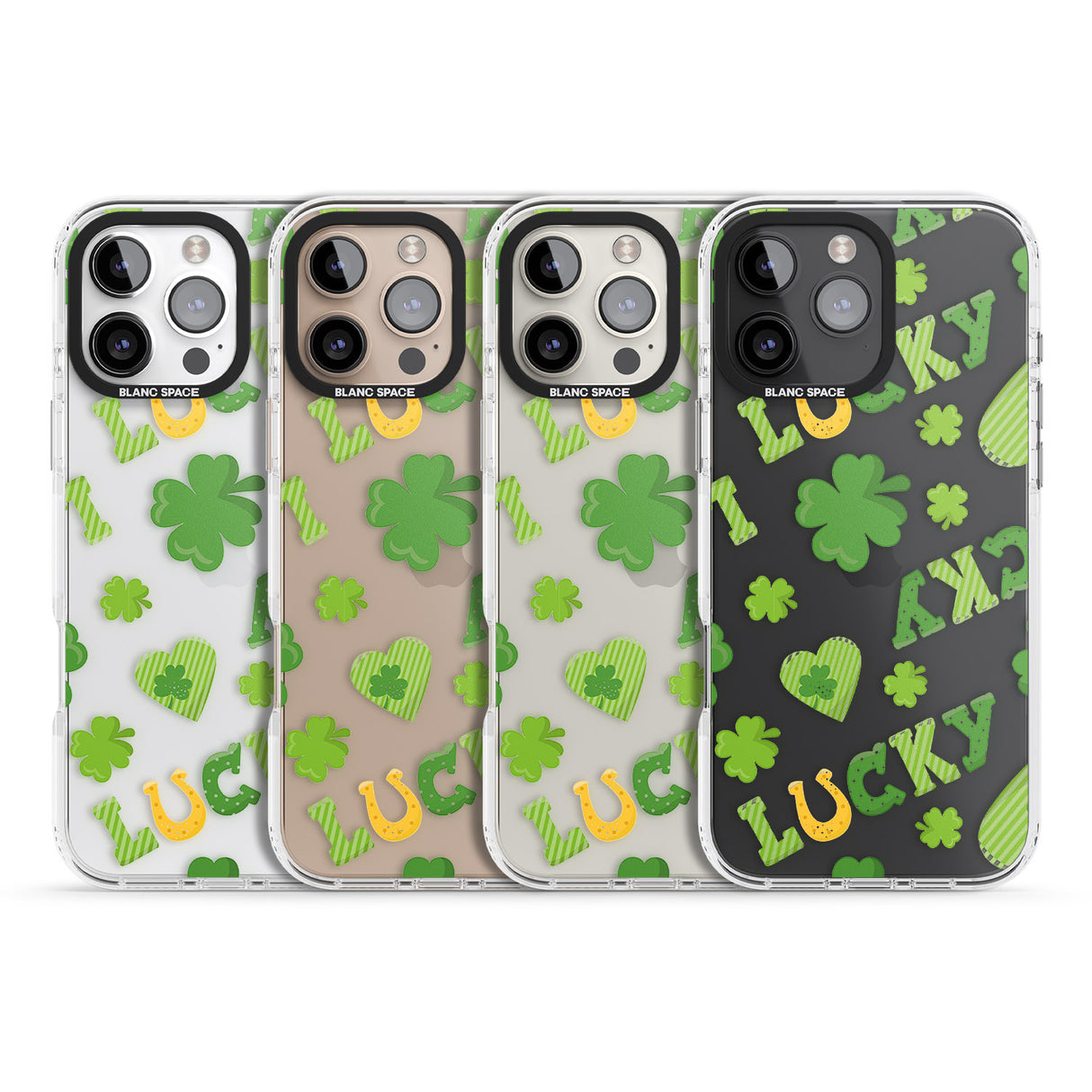 iPhone 16 Pro Max Lucky Irish Clover Black Impact Phone Case