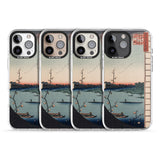 iPhone 16 Pro Max Vintage Japanese Illustrations Lake At Sunset Black Impact Phone Case