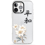 Peace and Flowers Impact Phone Case for iPhone 16 Pro, iPhone 16 Pro Max