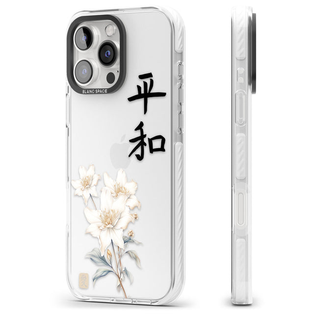 Peace and Flowers Impact Phone Case for iPhone 16 Pro, iPhone 16 Pro Max