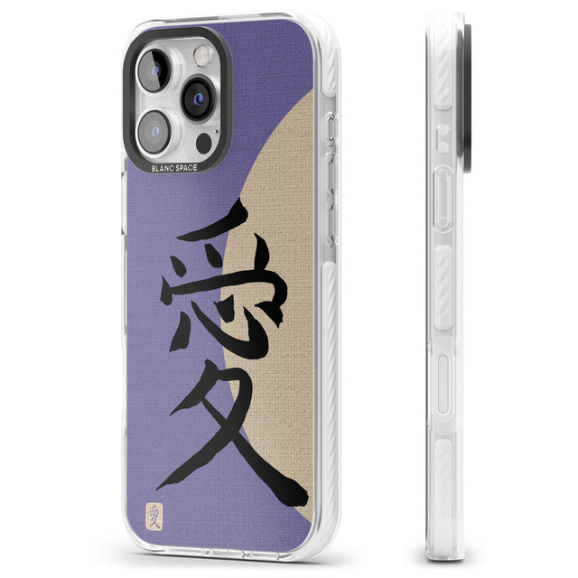 Vintage Japanese Kanji - Love Impact Phone Case for iPhone 16 Pro, iPhone 16 Pro Max