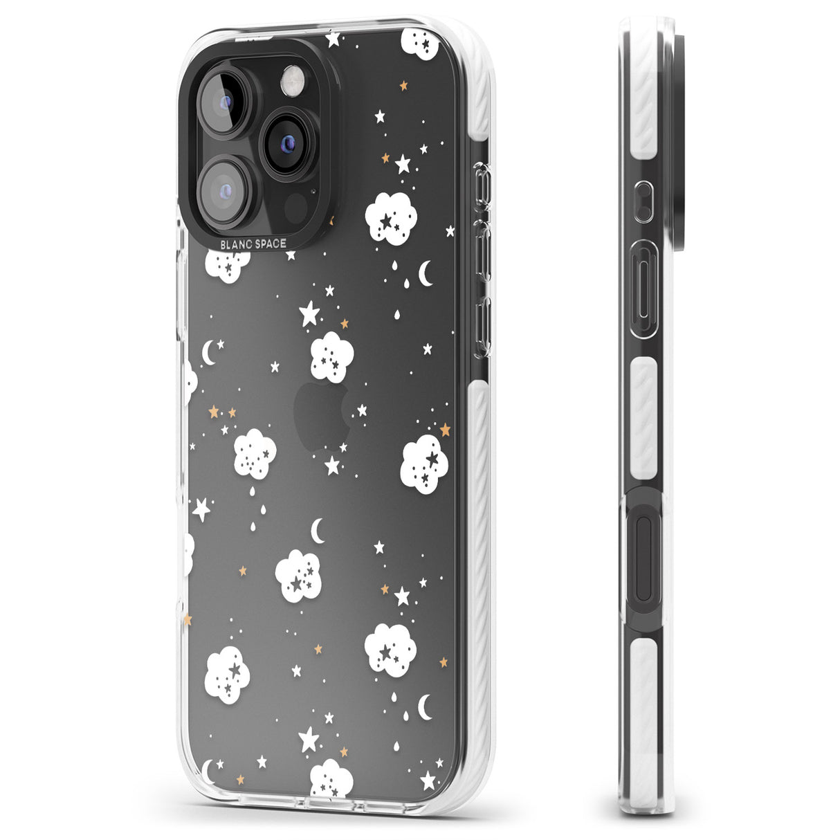 iPhone 16 Pro Max Stars & Clouds Black Impact Phone Case